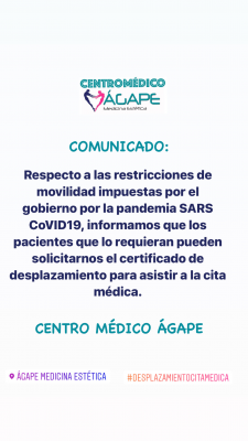 Certificado para desplazamiento