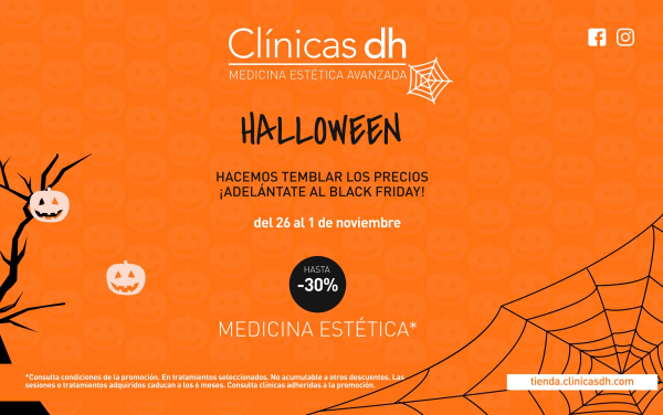 Hasta un 30% de descuento en medicina esttica. Halloween! en TodoEstetica.com