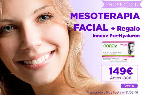 Promocin Mesoterapia Facial + Regalo Inneov Pre-Hyaluron en TodoEstetica.com