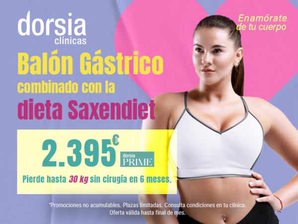 BALÓN GÁSTRICO COMBINADO CON LA DIETA SAXENDIET POR 2.395€ en TodoEstetica.com