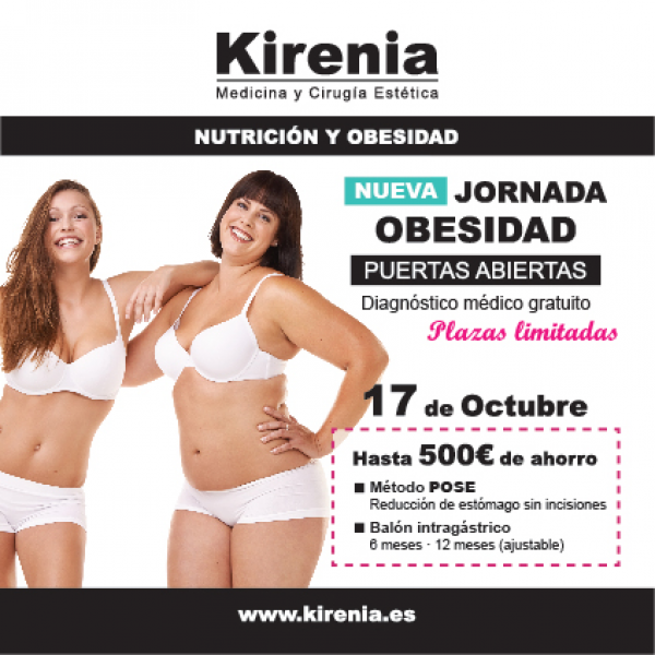 Jornada de Puertas Abiertas de Obesidad en KIRENIA en TodoEstetica.com